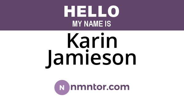 Karin Jamieson