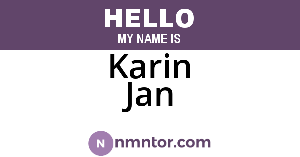 Karin Jan