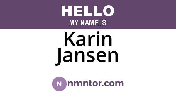 Karin Jansen