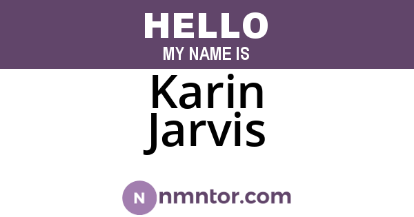 Karin Jarvis