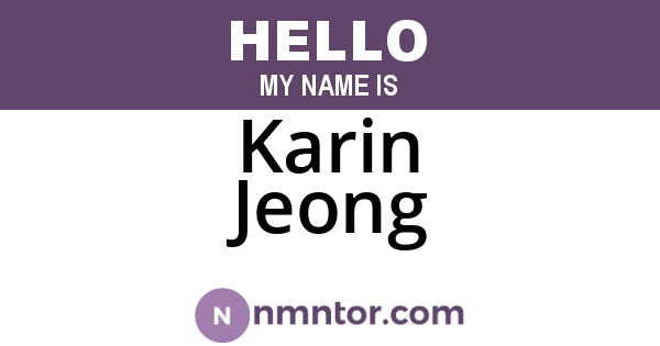 Karin Jeong