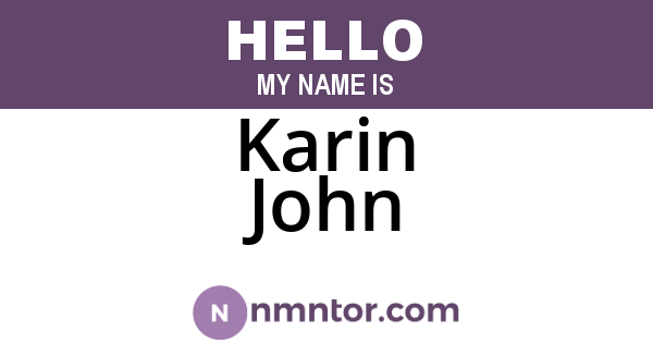 Karin John