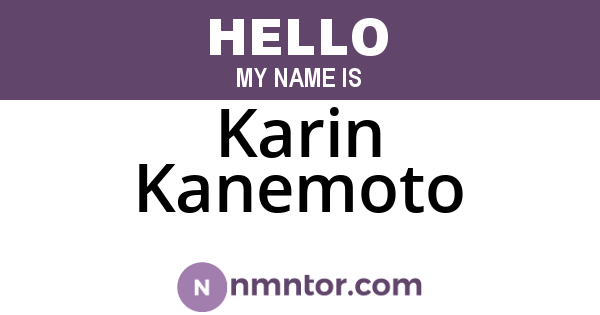 Karin Kanemoto
