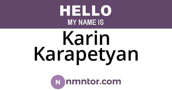 Karin Karapetyan