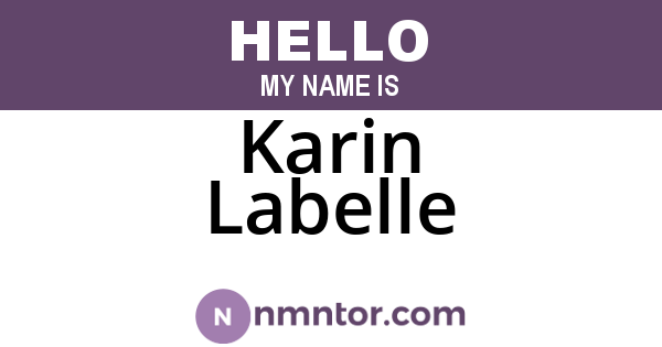 Karin Labelle