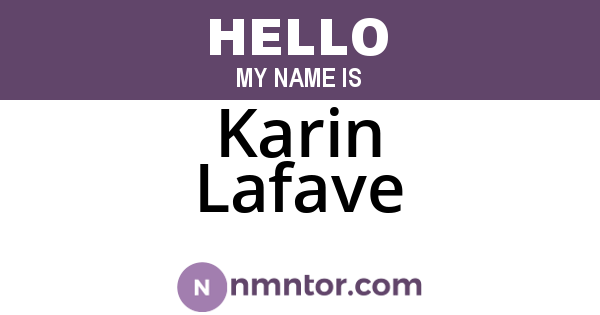 Karin Lafave