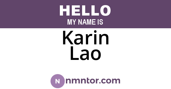 Karin Lao