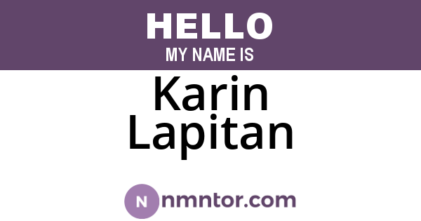 Karin Lapitan