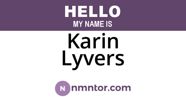 Karin Lyvers