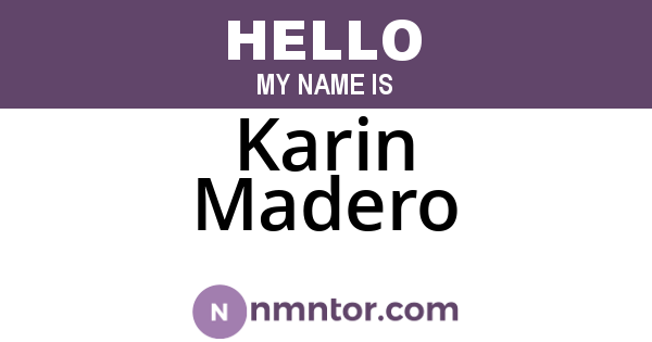 Karin Madero