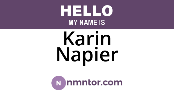 Karin Napier