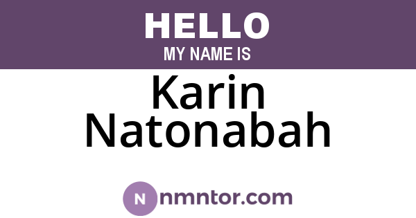Karin Natonabah