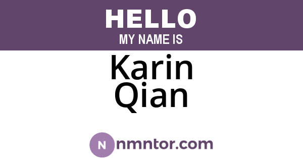 Karin Qian