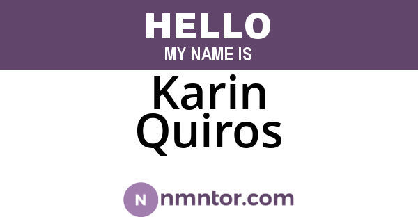 Karin Quiros