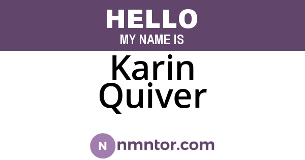 Karin Quiver