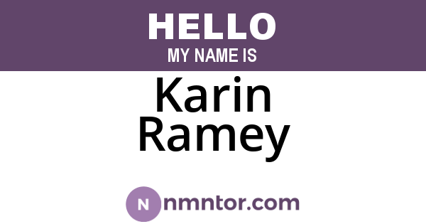 Karin Ramey