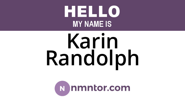 Karin Randolph