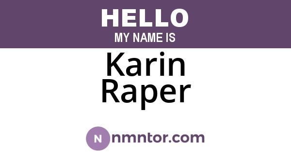 Karin Raper