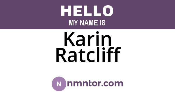 Karin Ratcliff