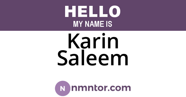Karin Saleem