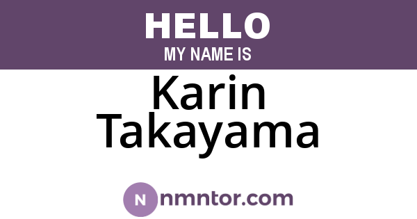 Karin Takayama