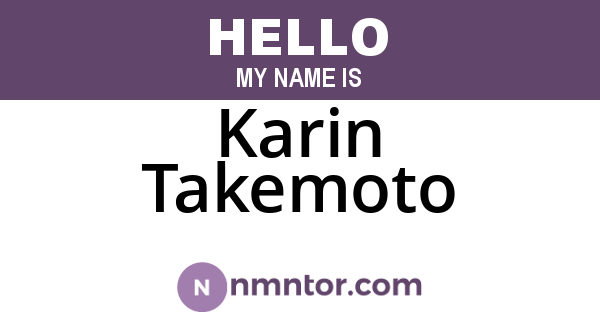 Karin Takemoto