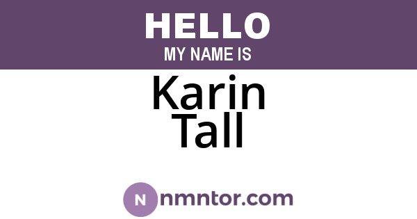 Karin Tall
