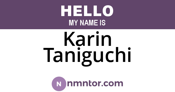 Karin Taniguchi