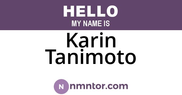 Karin Tanimoto