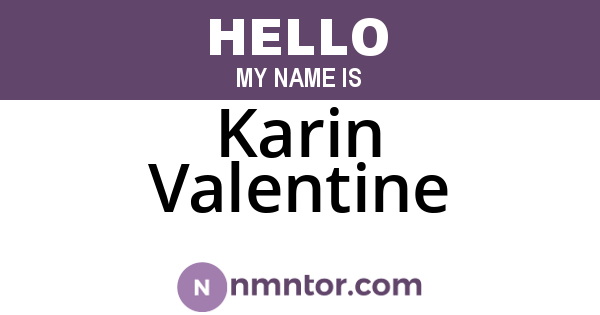 Karin Valentine
