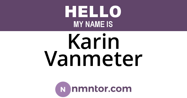 Karin Vanmeter