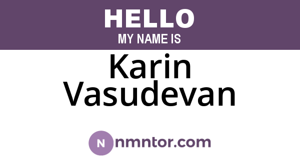 Karin Vasudevan