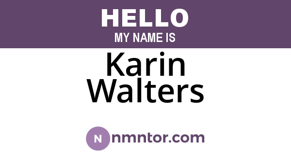 Karin Walters