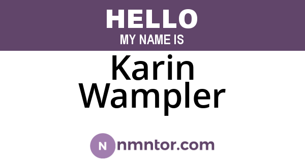 Karin Wampler