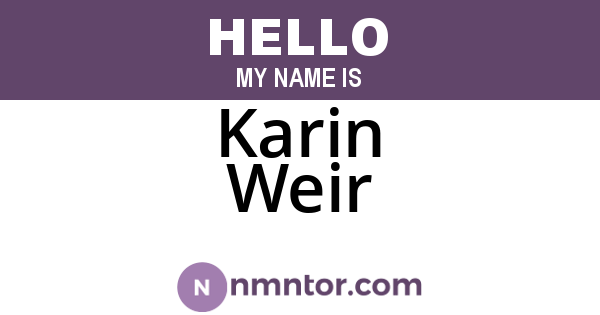 Karin Weir