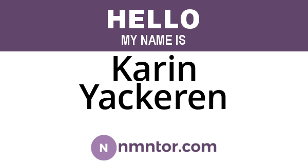 Karin Yackeren