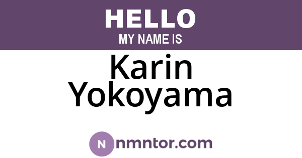 Karin Yokoyama