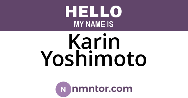 Karin Yoshimoto