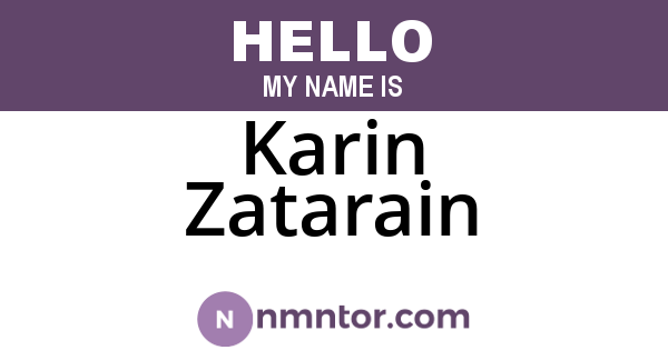 Karin Zatarain