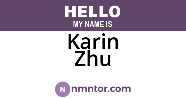Karin Zhu