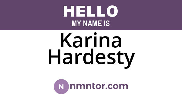Karina Hardesty