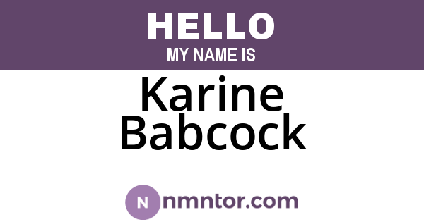 Karine Babcock