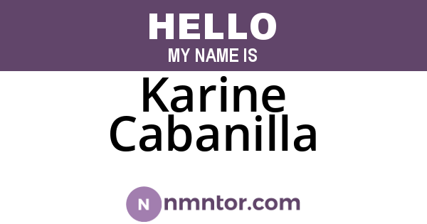 Karine Cabanilla