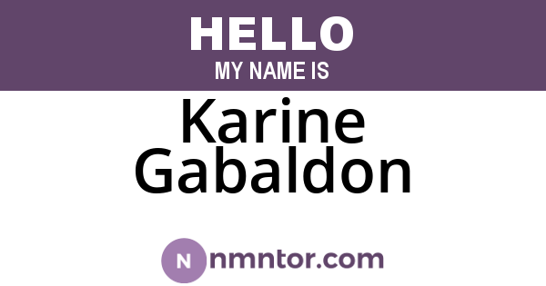 Karine Gabaldon