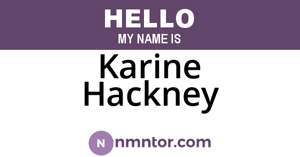 Karine Hackney