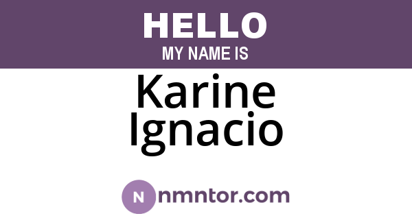 Karine Ignacio