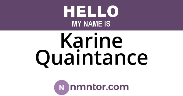 Karine Quaintance