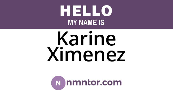 Karine Ximenez