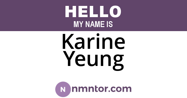 Karine Yeung