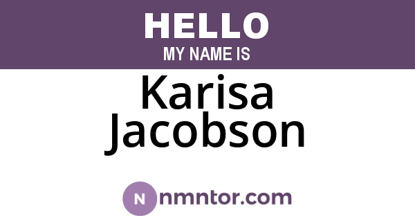 Karisa Jacobson